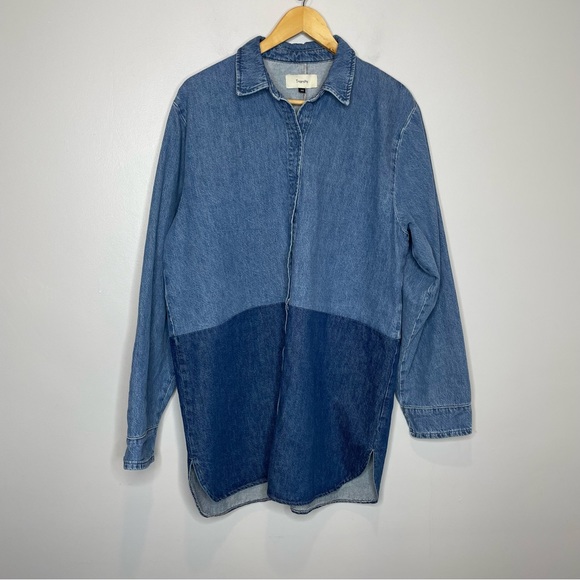 Triarchy | Le Artiste | Two-Tone Denim Shirt | Size M - Picture 4 of 12